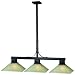 Z-Lite 150BRZ-MGL13 48-Inch 3-Light Billiard / Island Fixture with Mission Style Golden Glass Shades Z-Lite 150BRZ-MGL13 48-Inch 3-Light Billiard / Island Fixture with Mission Style Golden Glass Shades