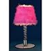 LumiSource Wiggle Table Lamp, Pink Shade