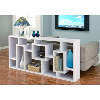 Bradshaw Unique Bookcase / Display Cabinet in White On Sale