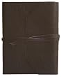 Genuine Leather Wrap Journal / Diary, Black, 5x7"