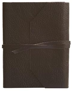 Genuine Leather Wrap Journal / Diary, Black, 5x7"