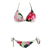 NSB704 Triangle Bikini Set Aloha White