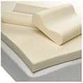 Sleep Studio Ventilated 3-Inch Thick Memory Foam Mattress Enhancer and Contour Pillow Set, Twin XL