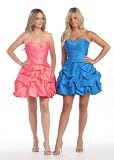Strapless Pick-up Cocktail Dress Bridesmaid Formal Prom #2801