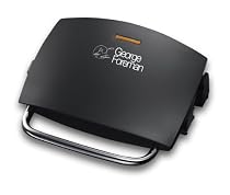 George Foreman 14182 Grill & Melt Black with Sloped Grill Design and Vertical Storage, 4 Portions