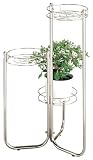 Blumensäule Flavie aus Chrom B34 H60 T34 cm