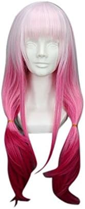 (Christmas Promotion)RoyalStyle® 26"65cm Long Hair Universal Cosplay Wigs Women's Long Straight Wig Hair(Red+White)