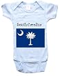 SOUTH CAROLINA FLAG - Flag-Series - White, Blue or Pink Onesie / Baby T-shirt