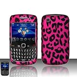 Pink Leopard Hard Snap On Case Cover Faceplate Protector for Blackberry Cur ....