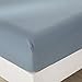 Honeymoon 1800 Brushed Microfiber Embroidered Bed Sheet Set, Ultra Soft, Queen - Blue