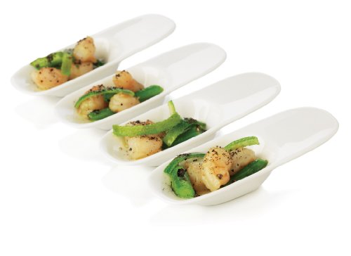 Libbey 13-Piece Just Tasting Amuse Bouche Ceramic Spoons Set, White