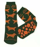 Sporting Goods : Pair of Golden Retriever Slipper Socks - Great Gift for Dog Lover