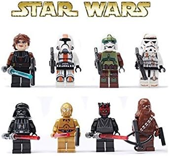 Rapoos 8pcs Star Wars Skywalker Jedi Building Bricks Blocks Toys Movie compatible with Lego