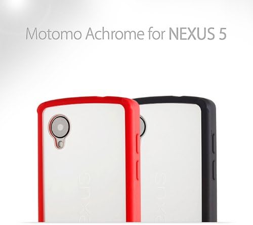 Nexus 5 Case, Motomo [Achrome] Google Nexus 5 Bumper Case [Transparent Hybrid] [Shockproof] Scratch Resistant Clear Back Cover Case for Google Nexus 5 / Lg Nexus 5 (Clear)