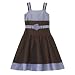 Apparel : Girls' Perfectly Dressed® Shantung Dress - Brown/ Purple