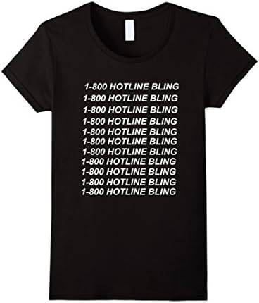 Women's 1-800 Popular HOTLINE T-shirt Medium Black