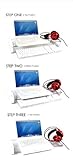 Placewiz - iRoo iBoard - justierbares Schreibtischregal aus Glas mit USB-Hub