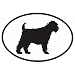 Wheaten Terrier Sticker (Black/White, 5in x 3.5in)