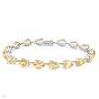 Superb Bracelet With 18.40ctw Genuine Citrines Beautifully Designed in White Gold. Total item weight 10.4g Length 7.5in