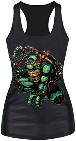 Fashion Emprie Fitness Camisole Women Printed Tank Top Digital Girls Punk Tops (One Size, tutle)