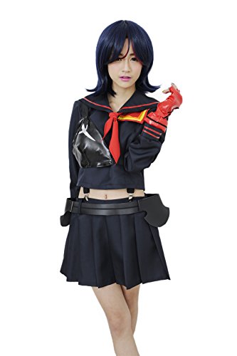 Girl Anime Party Dress Navy Uniform Cosplay Blue Costume Dress