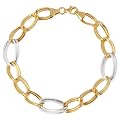 Bella Donna Unisex-Armband 585/000 Gelbgold Wei�gold 19 cm 63681905B
