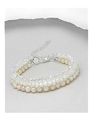 Fresh Water Pearls Bracelet In Zinc