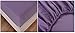 Honeymoon 1800 Brushed Microfiber Embroidered Bed Sheet Set, Ultra Soft, Queen - Purple