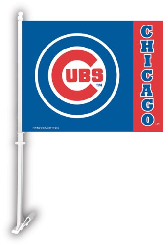 MLB Chicago Cubs Double Sided Car Flag - Set of 2