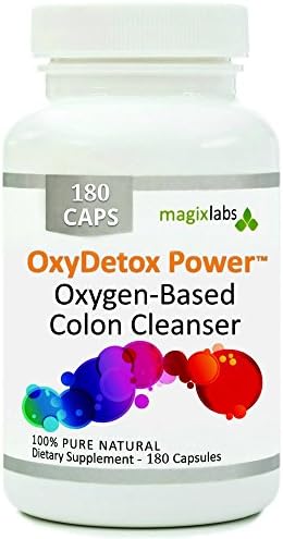 OxyDetox Power - All Natural Oxygen-Based Colon Cleanser (Oxy Magnesium Powder) for Cleanse, Detox + Weight Loss - 180 caps by MagixLabs