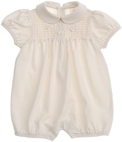 NaturaPura Organic Cotton Baby Girl's Romper with Flower Bodice, 9 mo