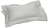 Pinzon Diamond Matelasse Boudoir Sham, Silver Grey