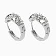 Sterling Silver CZ Hugger Earrings