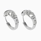 Tressa Sterling Silver CZ Hugger Earrings
