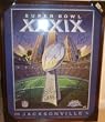 Super Bowl 39 Patriots Framed Signed Banner 13 Sigs