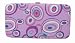 WOMEN'S RETRO CIRCLES FLAT OPERA WALLET CLUTCH PURSE BY DESIGNSK (PURPLE)