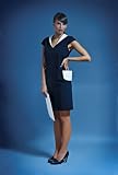 MBG Womens Shift Dress Shawl Collar – Black