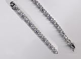 Amethyst Two-Tone Sterling Silver Bracelet Lavander CZ'S Framed by Silver X Bracelet