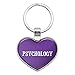 Graphics and More Metal Keychain Key Chain Ring Purple I Love Heart Sports Hobbies O-Q - Psychology