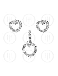 Sterling Silver -CZ Stud Earrings Set (PS-1012)