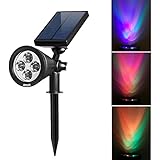 Amir LED Solar Outdoor Spotlight Wall Light (Changing Color)