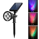 Amir LED Solar Outdoor Spotlight Wall Light (Changing Color)