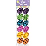 Amscam Animal Print Small Plastic Eggs, 2 1/4", Multicolor