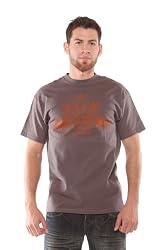 Lucky 13 Griffin Wheel T Shirt Griffin Crest Charcoal Shirt