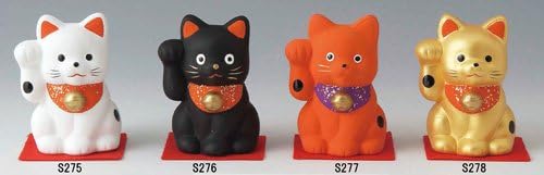 JAPANESE HAPPY CAT MANEKI NEKO right hand　4SET NEW