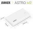 ANKER Astro M2 7800mAh モバイルバッテリー 2USBポート同時充電 iPhone6 iPhone5S 5C 5 4S / iPad Mini Retina / iPod / Xepria / Galaxy / Android / 各種スマホ / Wi-Fiルータ等対応大容量かつコンパクト105 x 60 x 23mm (日本語説明書付き)Astro M2