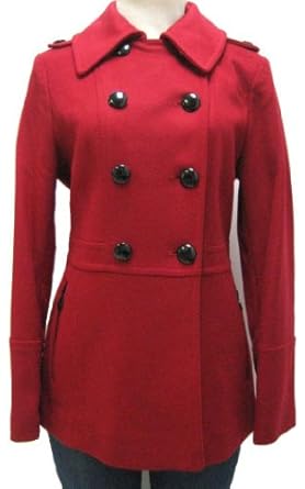 Michael Michael Kors Double-breasted Peacoat, Red, Size 6, M12410v