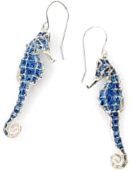 Handmade Sterling Silver Seahorse Earrings - Nautical Jewelry