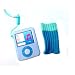 KMS - 3G LIGHT BLUE SILICONE COVER & LIGHT BLUE SOCK BOX SET FOR iPOD NANO 3RD GENERATION + EXCLUSIVE NEW LIGHT BLUE NECK STRAP