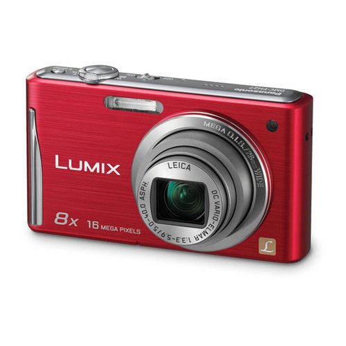 Lumix DMC-FH27 16.1 Megapixel Compact Camera - 5 mm-40 mm - Red